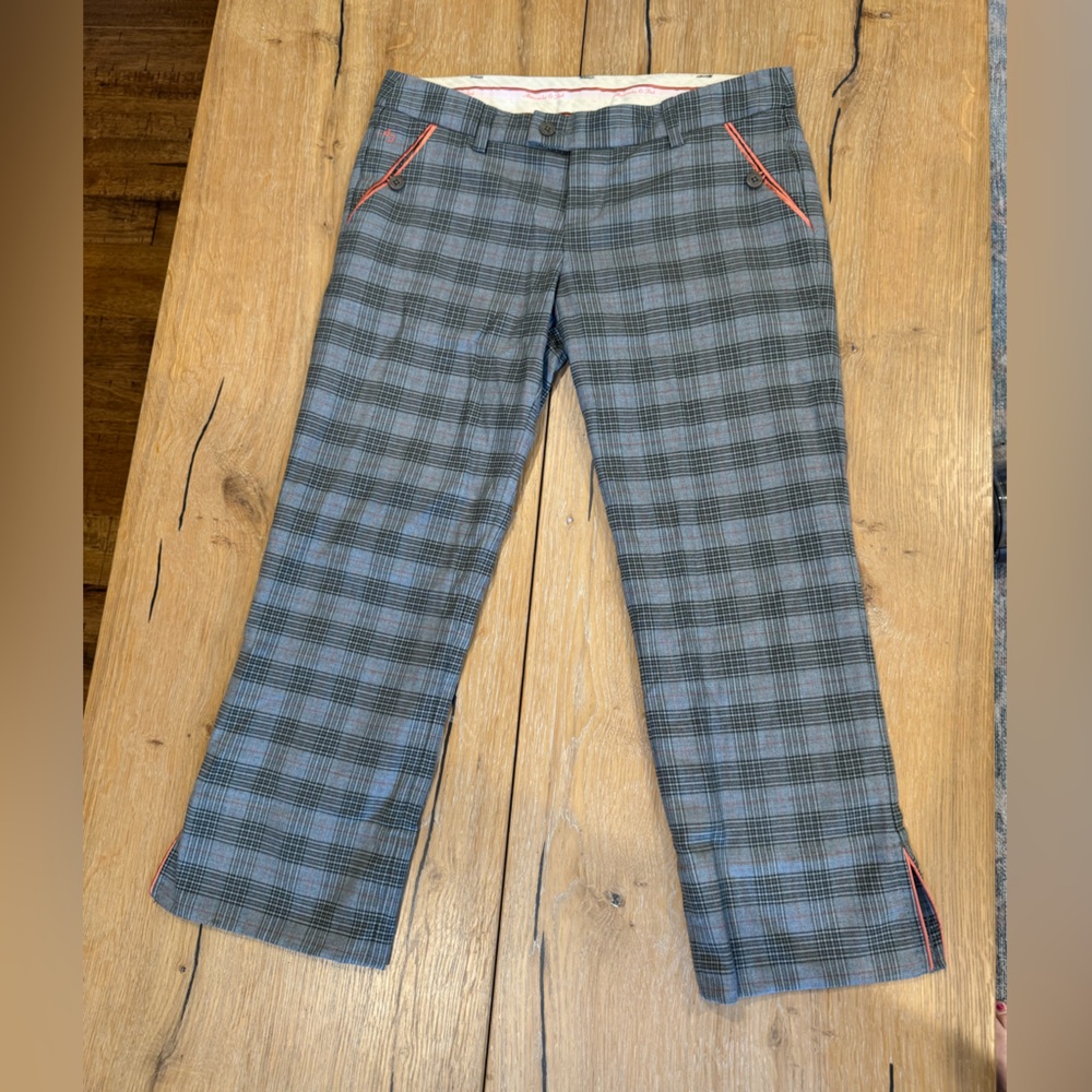 Vintage Abercrombie & Fitch Women’s Stretch Plaid Crop Dress Pants Size 6